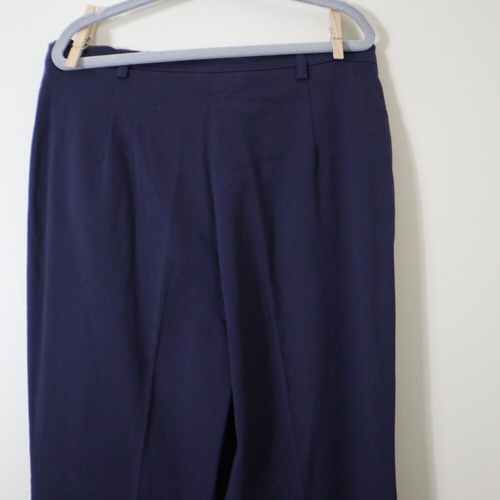 Piazza Sempione IT 46 US 10 High Rise Pants Straight Leg Blue Stretch Cotton - Picture 7 of 9